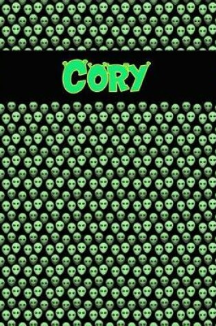 Cover of 120 Page Handwriting Practice Book with Green Alien Cover Cory