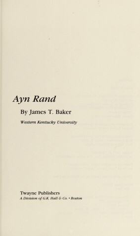 Book cover for Ayn Rand