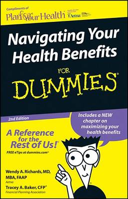 Book cover for Navigating Your Health Benefits for Dummies, Custom Aetna