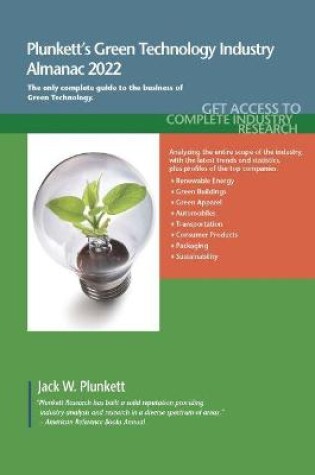 Cover of Plunkett's Green Technology Industry Almanac 2022