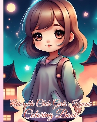 Book cover for Adorable Chibi Girls Kawaii Coloring Book