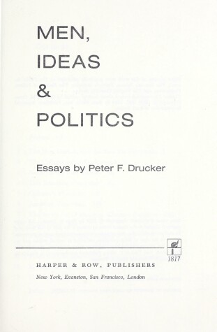 Cover of Men, Ideas & Politics