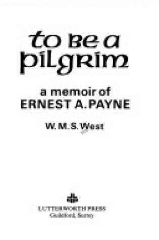 Cover of To be a Pilgrim