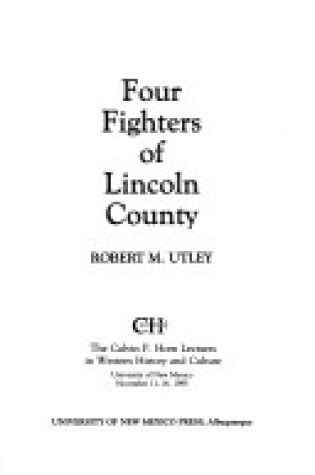 Cover of Four Fighters of Lincoln County