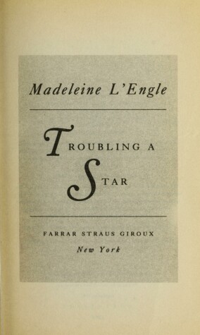 Book cover for Troubling a Star