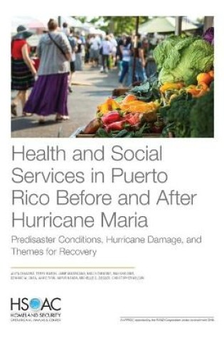 Cover of Health and Social Services in Puerto Rico Before and After Hurricane Maria