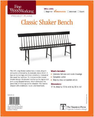 Book cover for Fine Woodworking's Classic Shaker Bench Plan