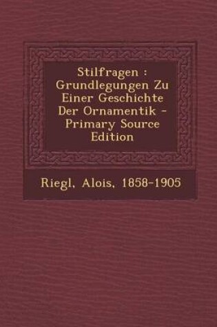 Cover of Stilfragen