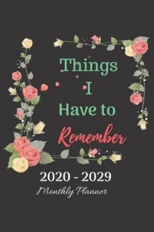 Cover of Things I Have to Remember Notebook Diary