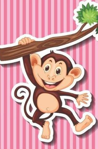 Cover of Monkey Hanging on a Tree Branch Blank Lined Notebook