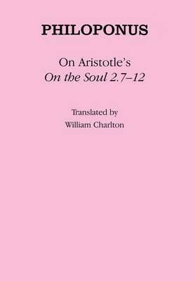 Cover of On Aristotle's "On the Soul 2.7-12"