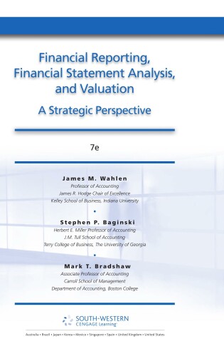 Cover of Financial Reporting, Financial Statement Analysis and Valuation