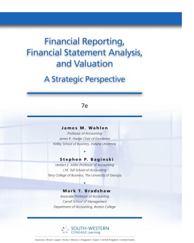 Book cover for Financial Reporting, Financial Statement Analysis and Valuation