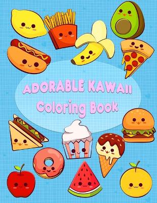 Book cover for Adorable Kawaii Coloring Book