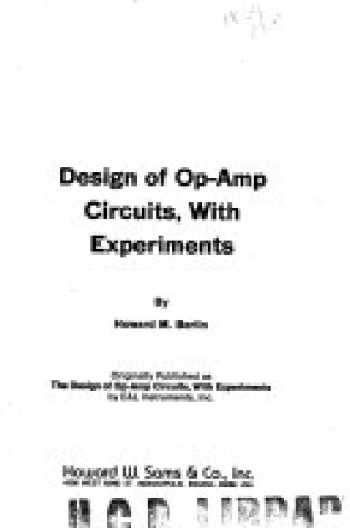 Cover of Design of Operational Amplifier Circuits