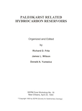 Book cover for Paleokarst Related Hydrocarbon Reservoirs