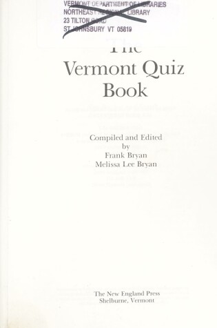 Cover of The Vermont Quiz Book