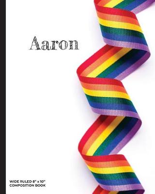 Book cover for Aaron - Wide Ruled Composition Book