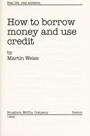 Cover of How to Borrow Money and Use Credit