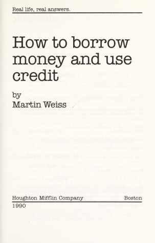 Cover of How to Borrow Money and Use Credit