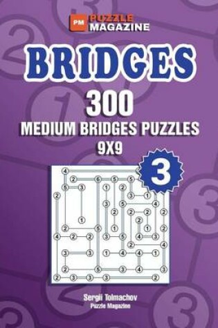Cover of Bridges - 300 Medium Bridges Puzzles 9x9 (Volume 3)