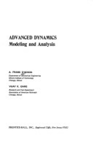 Cover of Advanced Dynamics