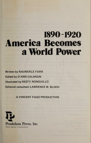 Cover of 1890-1920, America Becomes a World Power