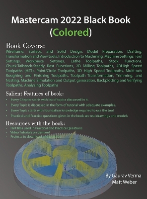 Book cover for Mastercam 2022 Black Book (Colored)
