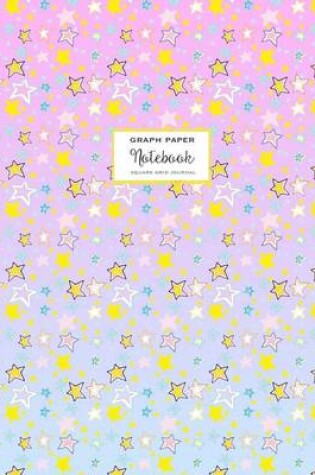 Cover of Graph Paper Notebook - Square Grid Journal - Pink Starry Sky