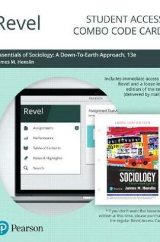 Cover of Revel for Essentials of Sociology