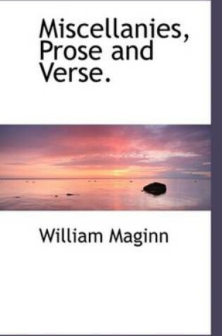 Cover of Miscellanies, Prose and Verse.