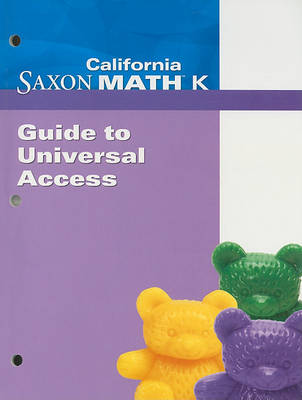 Book cover for California Saxon Math K: Guide to Universal Access