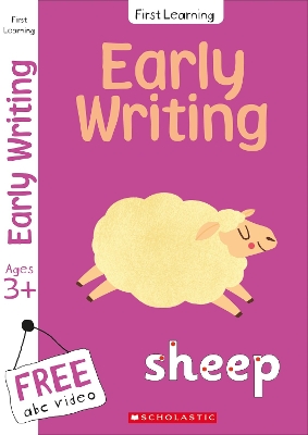 Book cover for Writing workbook for Ages 3-5 (Book 1)This preschool activity book includes a free abc video