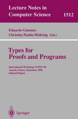 Cover of Types for Proofs and Programs