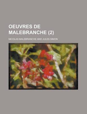 Book cover for Uvres de Malebranche (2)