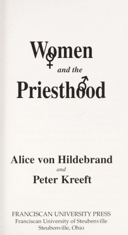 Book cover for Women and the Priesthood