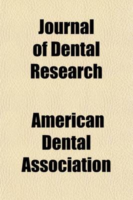 Book cover for Journal of Dental Research (Volume 4)