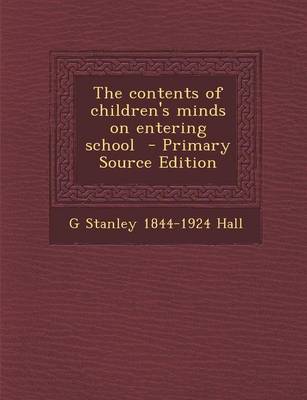 Book cover for The Contents of Children's Minds on Entering School