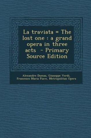 Cover of La Traviata = the Lost One