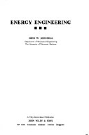 Cover of Energy Engineering