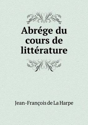 Book cover for Abrége du cours de littérature