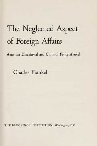 Cover of Neglected Aspect of Foreign Affairs