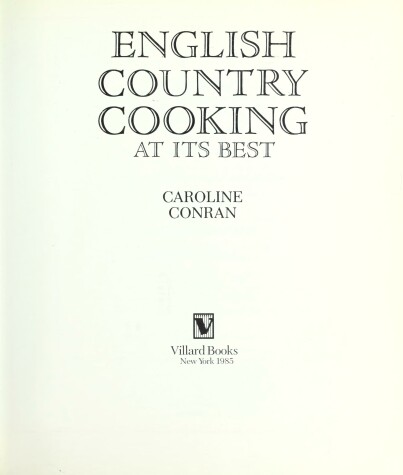 Book cover for English Country Cooking at Its Best