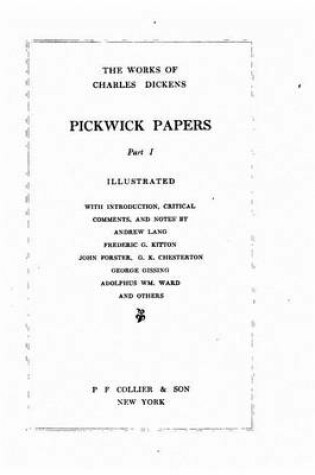 Cover of The works of Charles Dickens - Pickwick Papers Part I