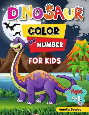 Book cover for Dinosaur Color by Number Activity Book for Kids