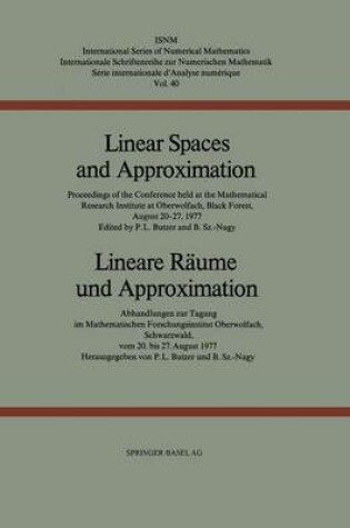 Cover of Linear Spaces and Approximation / Lineare Räume und Approximation