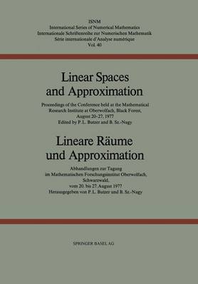 Cover of Linear Spaces and Approximation / Lineare Räume und Approximation