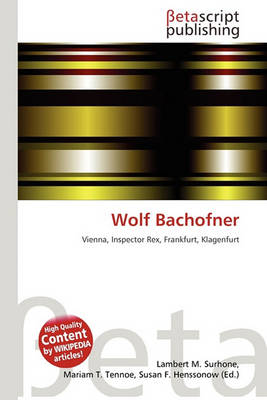 Book cover for Wolf Bachofner