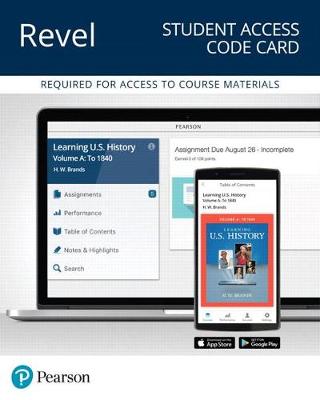 Book cover for Revel for Learning U.S. History, Quarter 1 -- Access Card