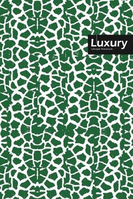 Book cover for Luxury Lifestyle, Animal Print, Write-in Notebook, Dotted Lines, Wide Ruled, Medium Size 6 x 9 Inch, 288 Pages (Green)